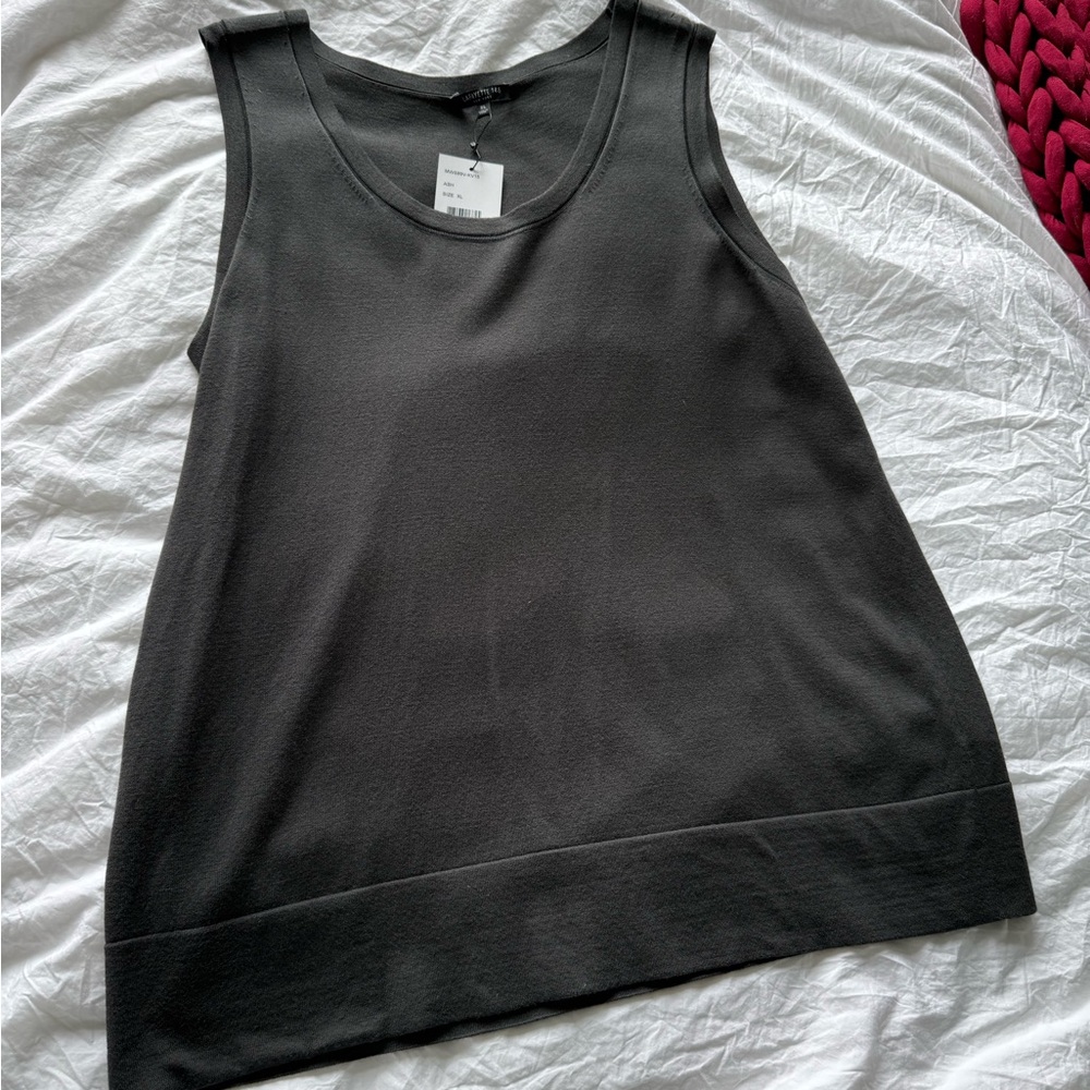 Lafayette 148 New York Charcoal Tank Top